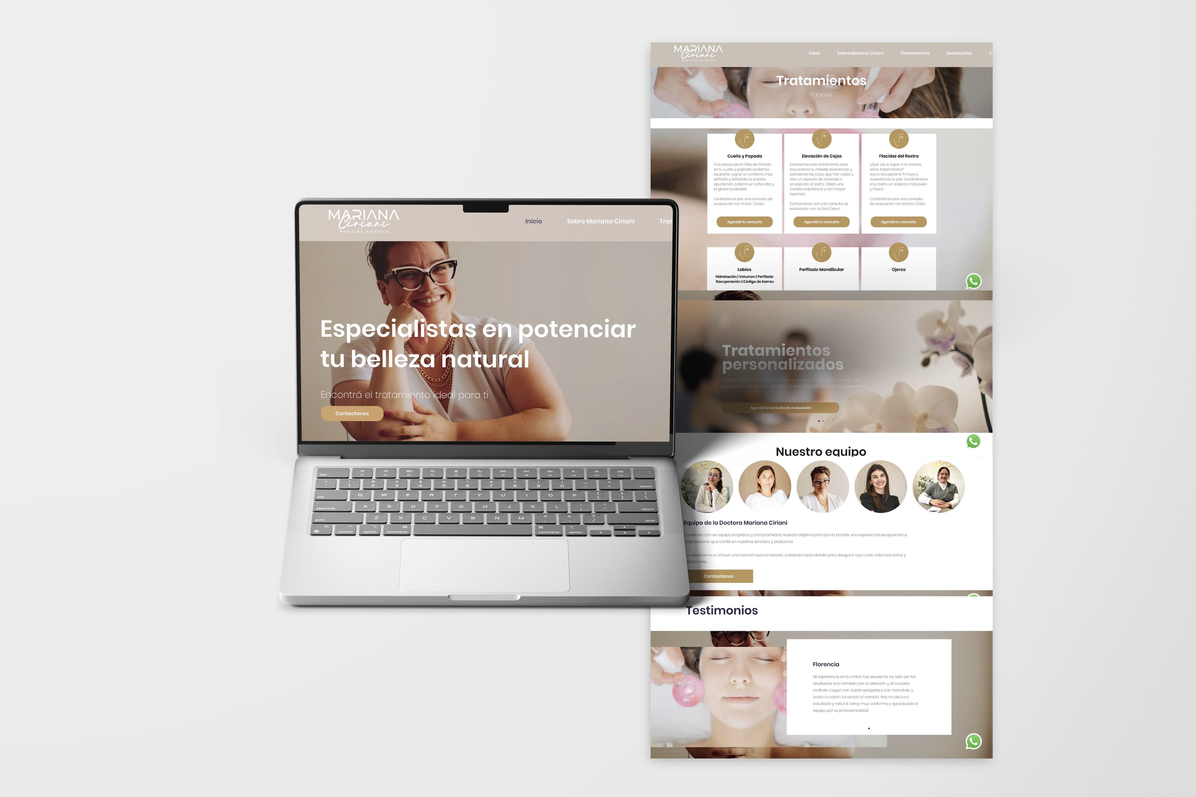 CLÍNICA DRA. MARIANA CIRIANI — Página Web y App
